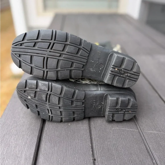 Joules Welly Black and Cream floral Rain Boots, women’s 8 - Picture 5 of 6